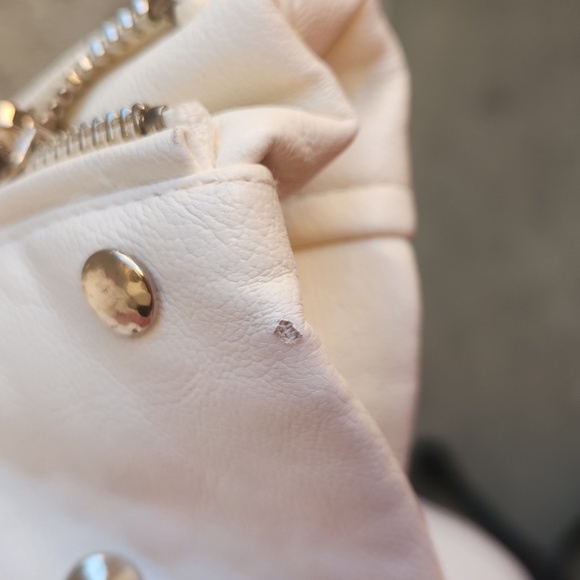 Zara white leather jacket with studs - Picture 9 of 16